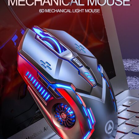 Luzes RGB Com Fio Design Ergonômico Mouse para Laptop, Computador Macbook, Esports, Opto-Mecânico, PC Gaming, Chave 6D, Dazzle, 2.4GHz