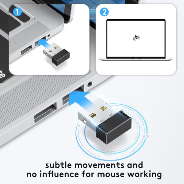 Mouse jiggler indetectável automático mover porta usb abanador wicker para computador portátil mantém o computador acordado simular o movimento do mouse - Image 4