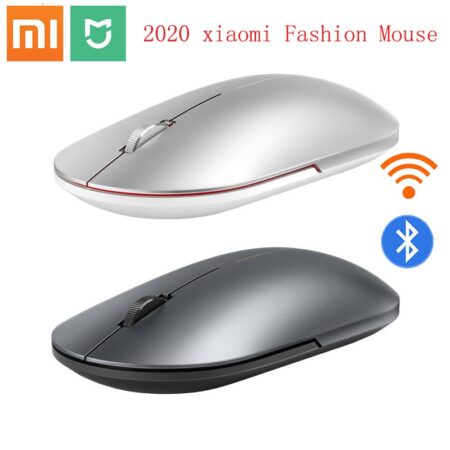 Xiaomi-Mouse de Jogo Sem Fio Portátil, 1000dpi, 2.4GHz, Bluetooth Link, Mouse Óptico, Mini Mouse de Metal Portátil, Original, Moda